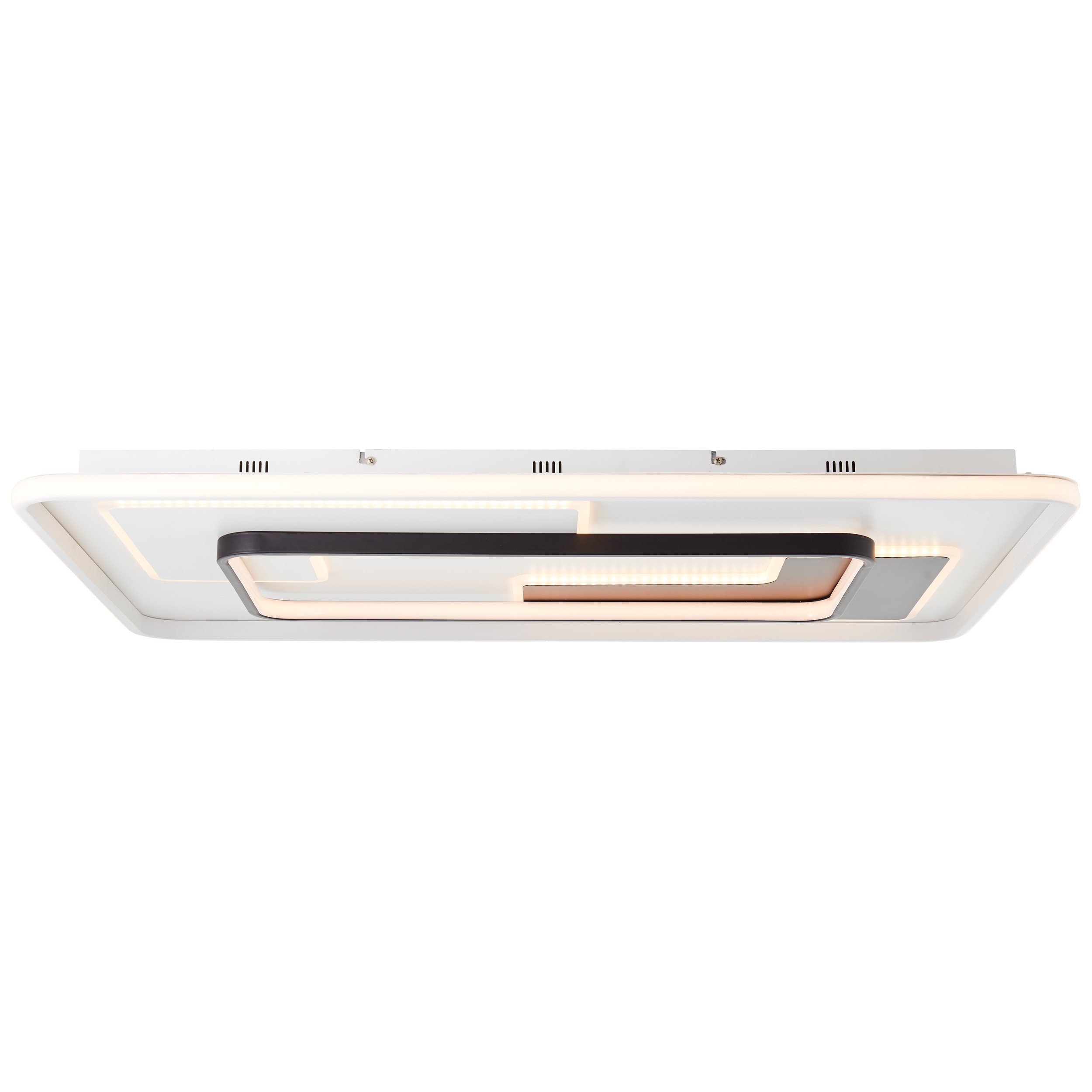 BRILLIANT LED Deckenleuchte "Barden", schwarz-weiß (weiß, schwarz), 1, H: 7cm, 1 Stk., Leuchten, 90 x 60 cm, dimmbar, CCT, 7100 lm, Fernbedienung, Memory, weiß/schwarz Image