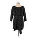 Chelsea & Theodore Casual Dress: Black Polka Dots Dresses - Women's Size Small