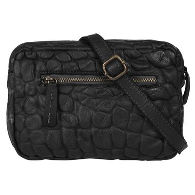 Umhängetasche SAMANTHA LOOK, Damen, Gr. B/H/T: 25cm x 18cm x 6cm onesize, schwarz, Leder, Taschen, echt Leder, Made in Italy Image