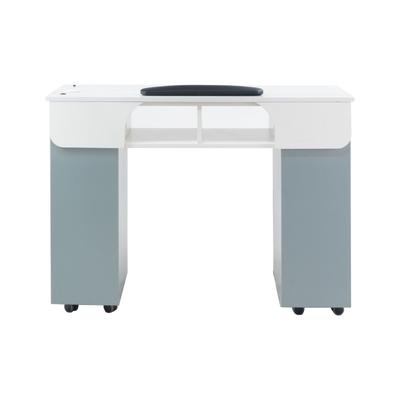 Seneca Manicure Table Nail Station Desk, Stone Top, Ash Grey - N/A