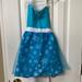 Disney Costumes | 3/$20 Euc Disney Frozen Apron. Sz 7/8. | Color: Blue | Size: Osg
