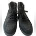 Gucci Shoes | Gucci Black Satin Crystal Embellished Coda High Top Sneakers Size 39-1/2 | Color: Black | Size: 39-1/2