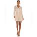 Free People Dresses | Free People Sheer Romance Mini Dress Women’s Size Small | Color: Cream/Gold | Size: S