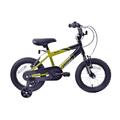 Ammaco Rocky 14" Wheel Boys BMX Bike Bicycle Childrens Cycle Lightweight & Stabilisers Green & Black Age 4+ First Bicycle