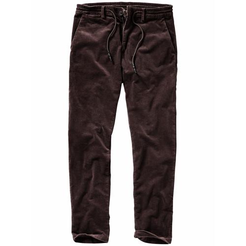 Mey & Edlich Herren Chinohose Tapered Fit Braun einfarbig