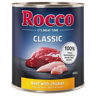 24x800g bœuf, poulet Rocco Classic Nourriture pour chien