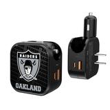 Oakland Raiders Team Logo Dual Port USB Car & Home Charger