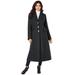 Plus Size Women's Long Wool-Blend Coat by Roaman's in Black (Size 42 W) Winter Classic