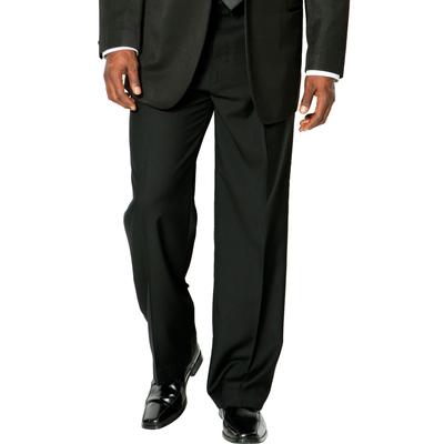 Men's Big & Tall KS Signature Plain Front Tuxedo Pants by KS Signature in Black (Size 44 40)