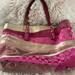 Coach Bags | Coach Pink Signature Wave Patchwork Gallery Tote - Limited Edition 1441 | Color: Pink | Size: Os