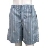 Gucci Shorts | Gucci Women's Short Embellished Stripe & Embroidered White Gg Blue Sz 40 Dm | Color: Blue/White | Size: 40