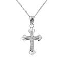 Greek Orthodox Cross Pendant Necklace in Sterling Silver 925 (Available Chain Length 16"- 18"- 20"- 22")