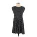 Cooperative Casual Dress - A-Line: Black Stripes Dresses - Women's Size X-Small