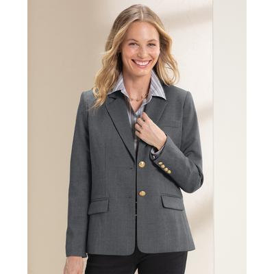 Appleseeds Women's Classic Wool Blazer - Grey - 18...