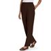 Blair Women's Alfred Dunner® Classic Pull-On Pants - Brown - 14PS - Petite Short