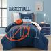 Lush Décor Basketball Game Reversible Oversized Quilt Navy 4Pc Set Twin - Triangle Home Décor 21T011976