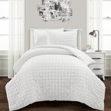 Lush Décor Crinkle Textured Dobby Comforter White 2Pc Set Twin-Xl - Triangle Home Décor 21T013325