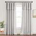 Lush Décor Modern Faux Linen Embroidered Edge With Attached Valance Window Curtain Panels Light Gray 52X84 Set - Triangle Home Décor 21T013446