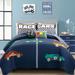 Lush Décor Racing Cars Reversible Oversized Quilt Navy 5Pc Set Full/Queen - Triangle Home Décor 21T012753