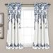 Lush Décor Tanisha Light Filtering Window Curtain Panels Navy/White 52X45+2 Set - Triangle Home Décor 21T013399