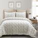 Ravello Pintuck Stripe Comforter Neutral 5Pc Set King - Triangle Home Décor 21T013988