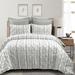 Ravello Pintuck Stripe Comforter Gray 5Pc Set Full/Queen - Triangle Home Décor 21T013983