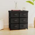 vidaXL Storage Cabinet with 6 Drawers 55x29x55 cm Black Steel