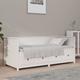 vidaXL Day Bed White 100x200 cm Solid Wood Pine