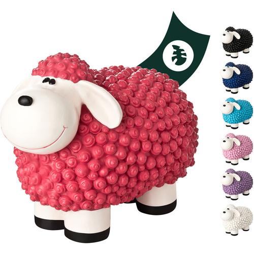 Gartendeko Mini Schaf – Wetterfeste Gartenfigur – Deko Schaf für Außen:Pink