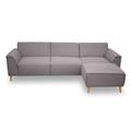 DOMO collection Ecksofa »Jules« mit Longchair, rechts, silberfarben