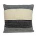 20" x 7" x 20" Transitional Cream And Gray Pillow Cover With Poly Insert