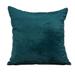 18" x 7" x 18" Transitional Teal Solid Pillow Cover With Poly Insert