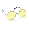 Brille Hippie, 6 cm Ø, gelb