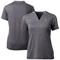 Women's Cutter & Buck Heather Charcoal Pittsburgh Pirates DryTec Forge Stretch V-Neck Blade Top