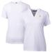 Women's Cutter & Buck White Pittsburgh Pirates DryTec Forge Stretch V-Neck Blade Top