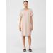 Stretch Jersey Knit Jewel Neck Dress - Pink - Eileen Fisher Dresses