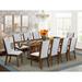 Canora Grey Calieb Removable Leaf Solid Wood Dining Set Wood/Upholstered in Brown | 30 H in | Wayfair 681794490BF94879BEE2F8A5172AB122