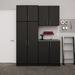 WFX Utility™ Cielito 4 Piece Storage Cabinet Set Manufactured Wood in Black | 89 H x 64 W x 16 D in | Wayfair 8C10DD6119CE44EFAFAFD927305F85EF