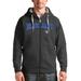 Men's Antigua Charcoal Toronto Blue Jays Team Logo Victory Full-Zip Hoodie