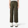 Dickies Women's Relaxed Fit Double Knee Pants - Military Green Size 14 (FPR12)