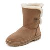 Winterstiefel LASCANA, Damen, Gr. 40, braun (camelfarben), Obermaterial: 100% Rindsleder. Futter: 100% Lammfell. Decksohle: 100% Lammfell. Laufsohle: 100% Synthetik, unifarben, casual, Schuhe, aus kuscheligem Lammfell, robuste Sohle,...
