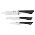 Tefal Jamie Oliver Kitchen Knives Set, 3 Pieces, The Starter Set, German Stainless Steel, K267S355, Black