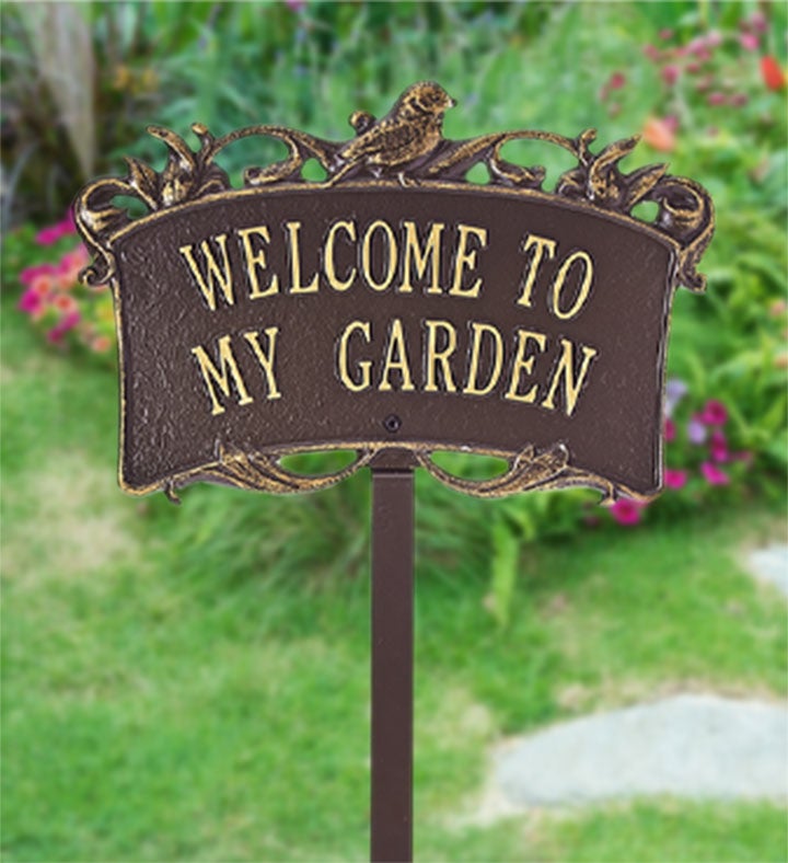 1-800-Flowers Home Decor Outdoor Garden Outdoor Garden Decor Delivery Welcome Garden Sign | Happiness Delivered To Their Door