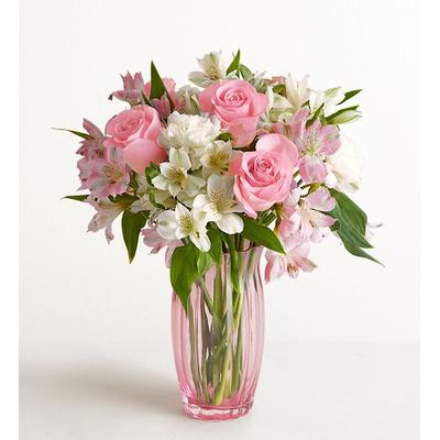 1-800-Flowers Flower Delivery Cherished Blooms Single Bouquet W/ Pink Vase | Happiness Delivered To Their Door