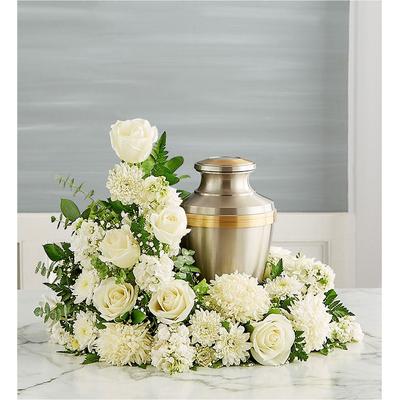 1-800-Flowers Everyday Gift Delivery Cremation Wreath - All White Small