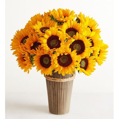 1-800-Flowers Flower Delivery Sunflower Bouquet 20 Stems W/ Woodland Vase