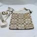 Coach Bags | Coach Signature Crossbody In Cream And Tan Canvas And Smooth Leather | Color: Cream/Tan | Size: Os