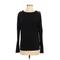 MICHAEL Michael Kors Long Sleeve Top Black Color Block Scoop Neck Tops - Womens Size Small