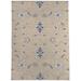 KAVKA DESIGNS Shabylon Low Pile Carpet Straight Rectangular Chair Mat 0.08 H x 84.0 W x 60.0 D in Beige/Blue | Rectangle 5' x 7' | Wayfair