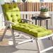 Wade Logan® Shipton Outdoor Tufted Chaise Lounge Cushion Polyester in Green/Yellow | 6 H x 22 W in | Wayfair DDEADE9E854B42048BE65C175DE8CE99